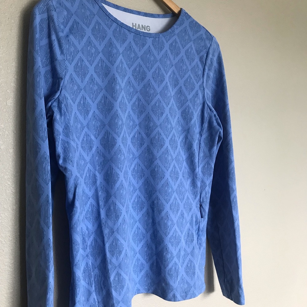 Hang Ten Blue Geo Long Sleeved Rash Guard